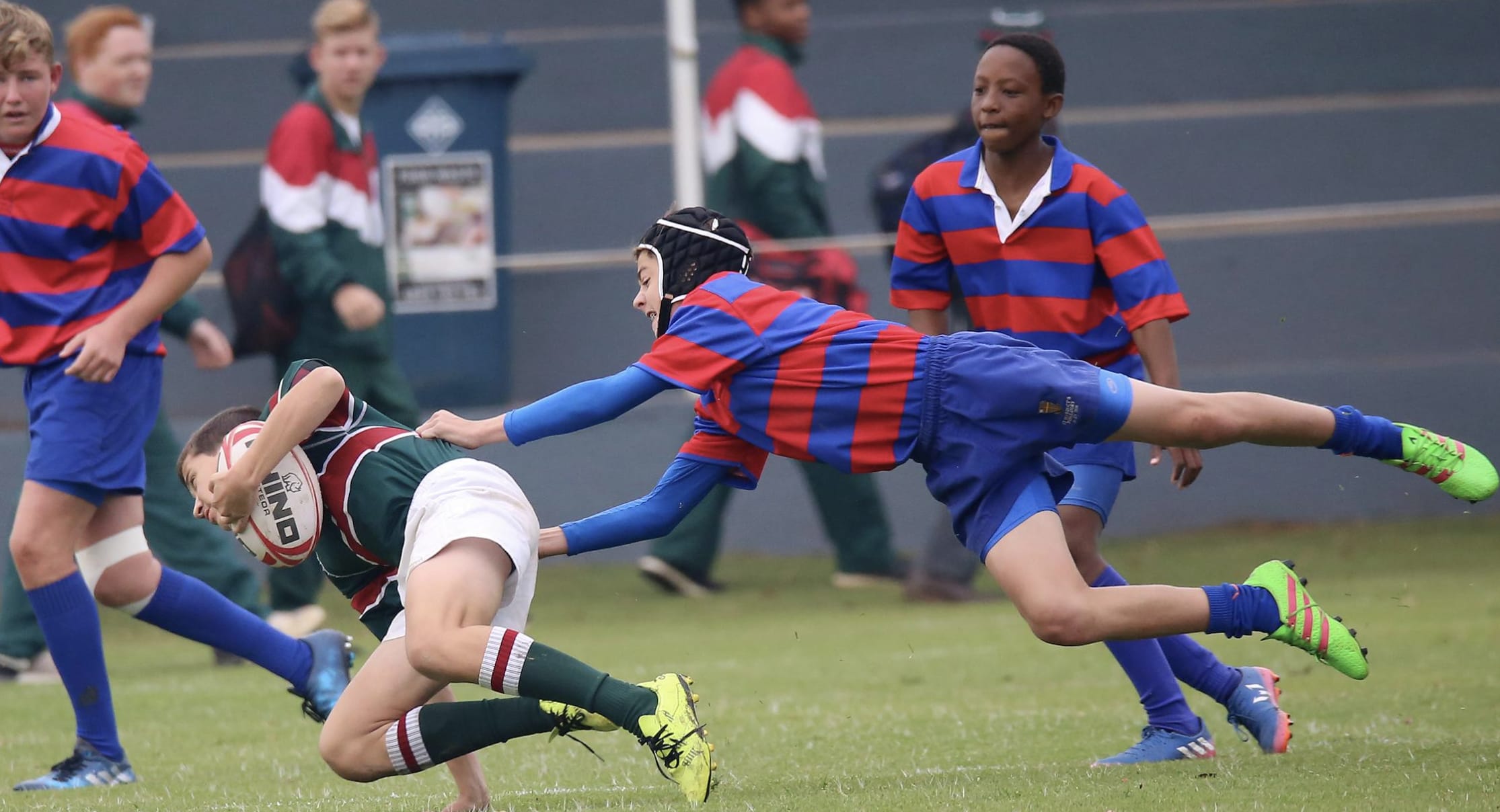 Children playing rugby