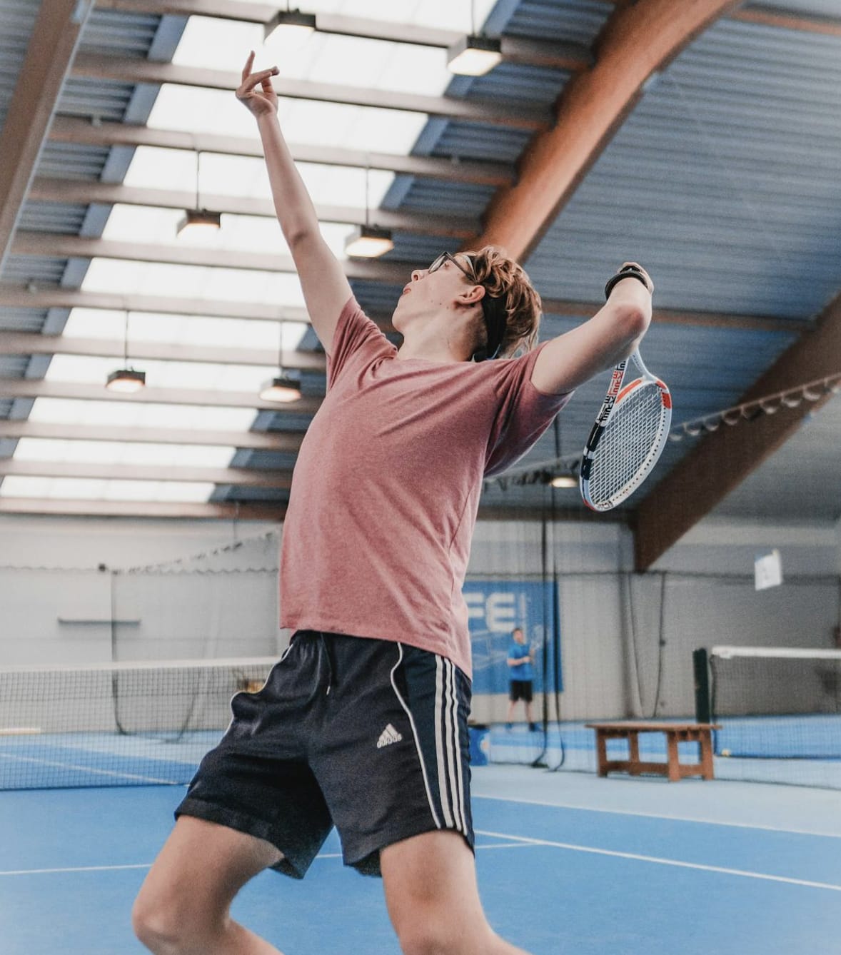 Children playing tennis