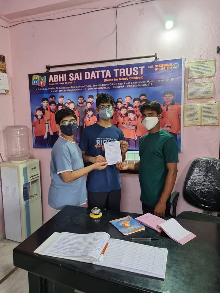 DRNF team at Abhi Sai Datta Trust orphanage support program