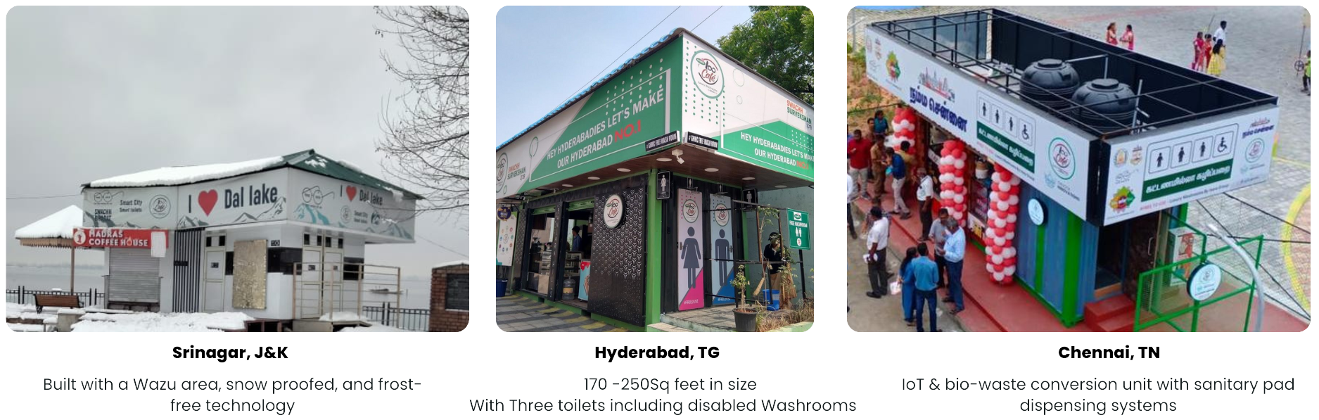 LooCafe exterior - modern shipping container public toilet facility