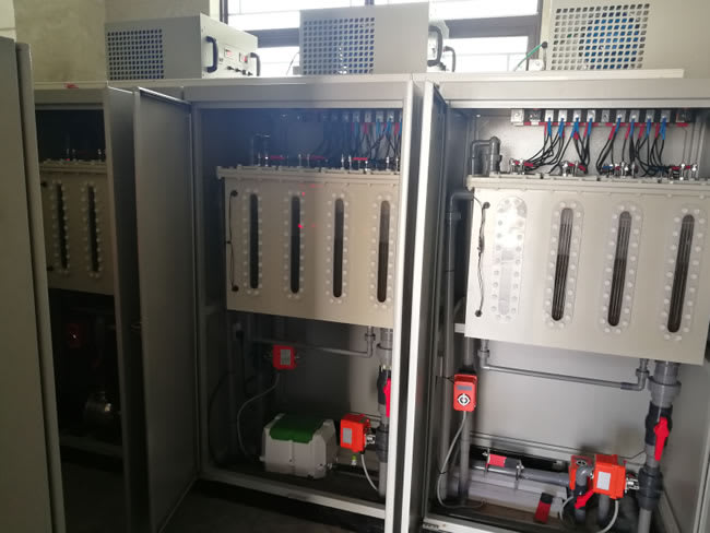 B-CRT control interface showing treatment system management
