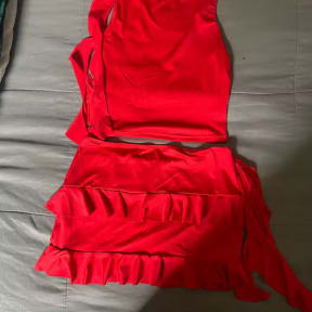 Two piece piece y2k short skirt n top