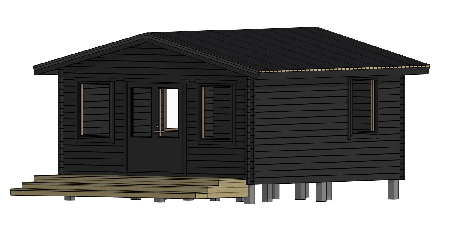 Vierasmaja 25m2, Pihamökki, Piha-Aitta - Muut Piharakennukset - 6424110256609 - 6