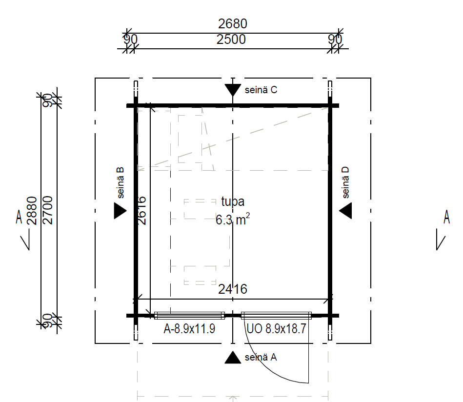 Gäststuga 7m2, Gårdshus, Friggebod - Övriga Gårdsbyggnader - 6424110256562 - 3