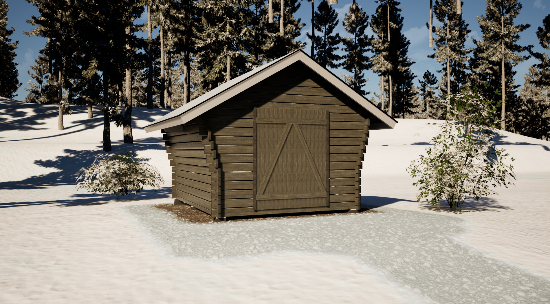 Hirsilato Rako M Pihavarasto 10m2 - Hirsiladot ja Pihaladot - 300078129 - 2