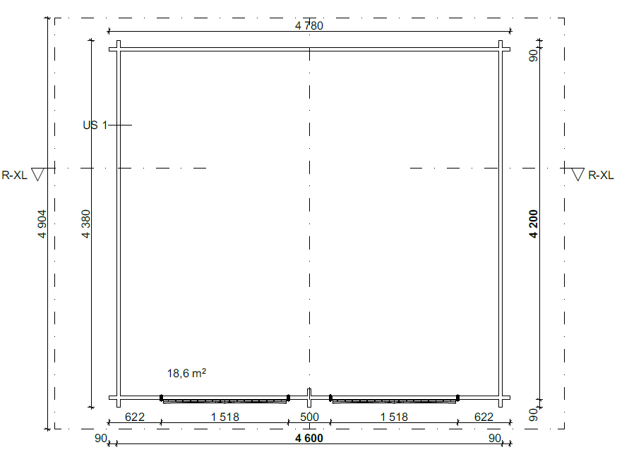 Hirsilato Rako XL Pihavarasto 20m2 - Hirsiladot ja Pihaladot - 41005012 - 5