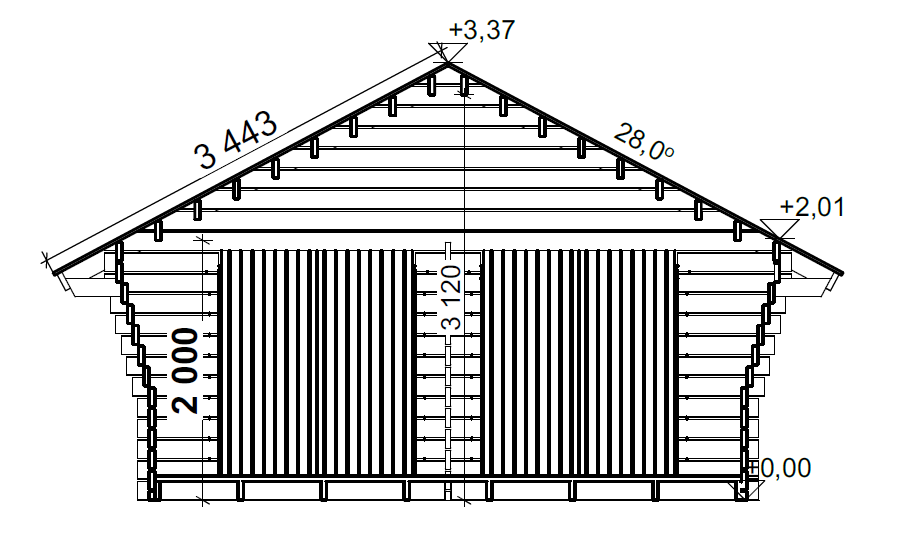 Hirsilato Rako XL Pihavarasto 20m2 - Hirsiladot ja Pihaladot - 41005012 - 6