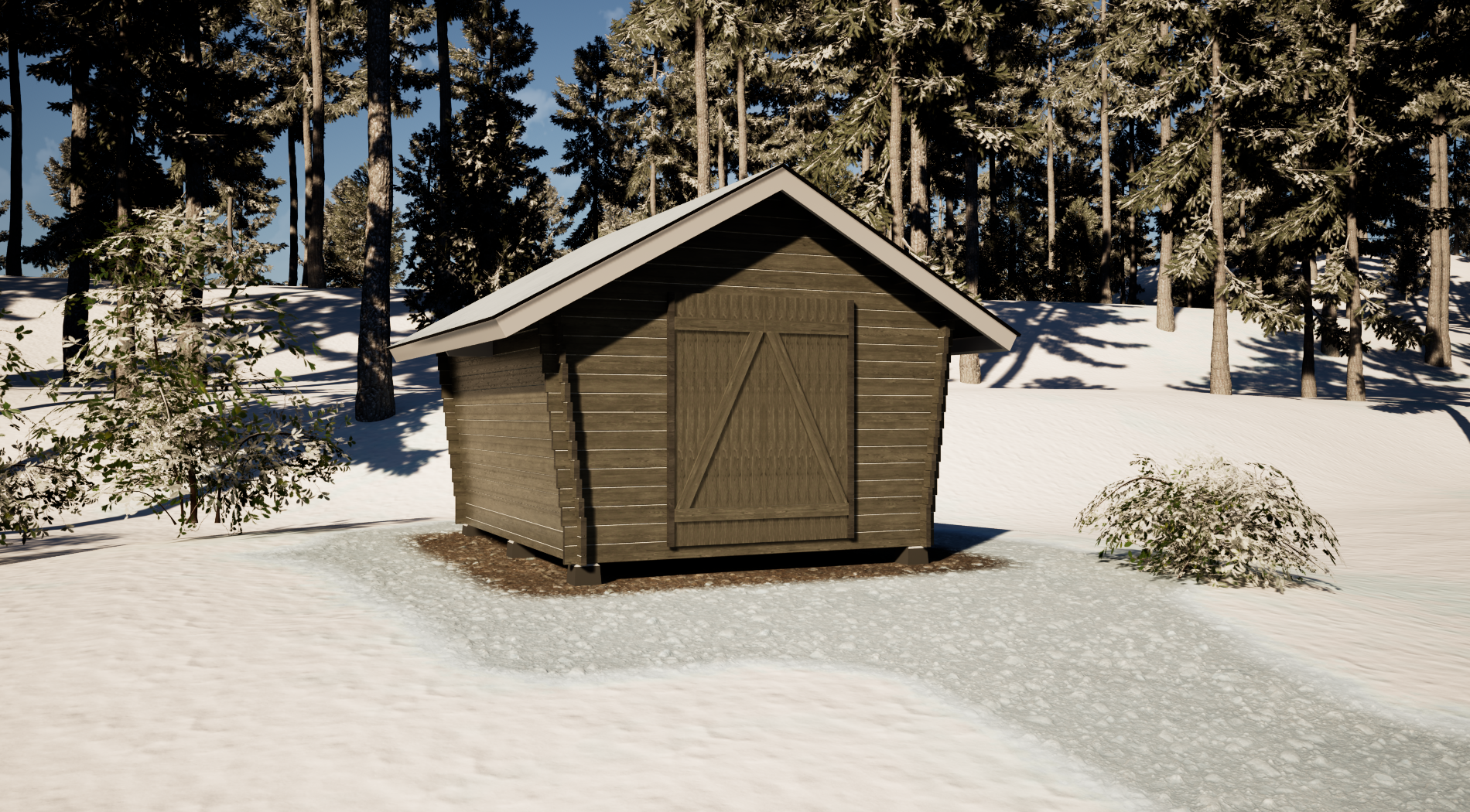 Timmerlada Umpi M Gårdsförråd 10m2 - Timmerlador - 4100530 - 1