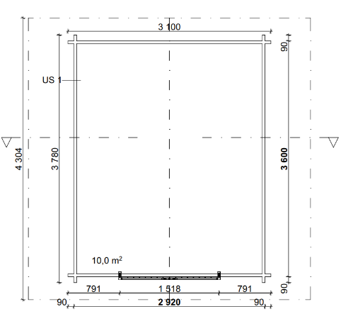 Timmerlada Umpi M Gårdsförråd 10m2 - Timmerlador - 4100530 - 6