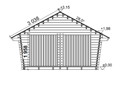 Hirsilato Umpi L Pihavarasto 16m2 - Hirsiladot ja Pihaladot - 41005010 - 7