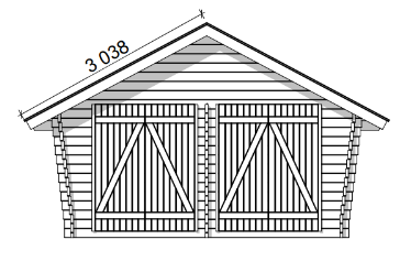 Hirsilato Umpi L Pihavarasto 16m2 - Hirsiladot ja Pihaladot - 41005010 - 8