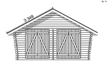 Hirsilato Umpi XL Pihavarasto 20m2 - Hirsiladot ja Pihaladot - 41005009 - 8