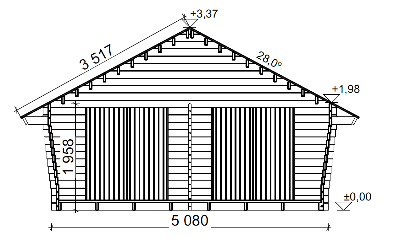 Hirsilato Umpi XXL Pihavarasto 25m2 - Hirsiladot ja Pihaladot - 41005024 - 4