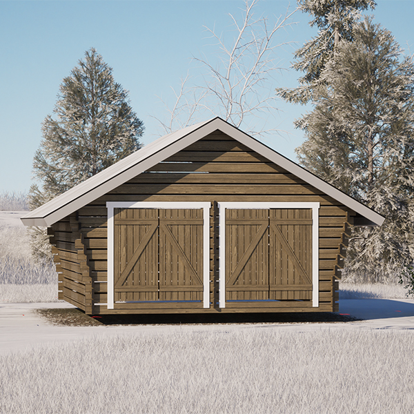 Hirsilato Rako XL Pihavarasto 20m2 - Hirsiladot ja Pihaladot - 41005012 - 4