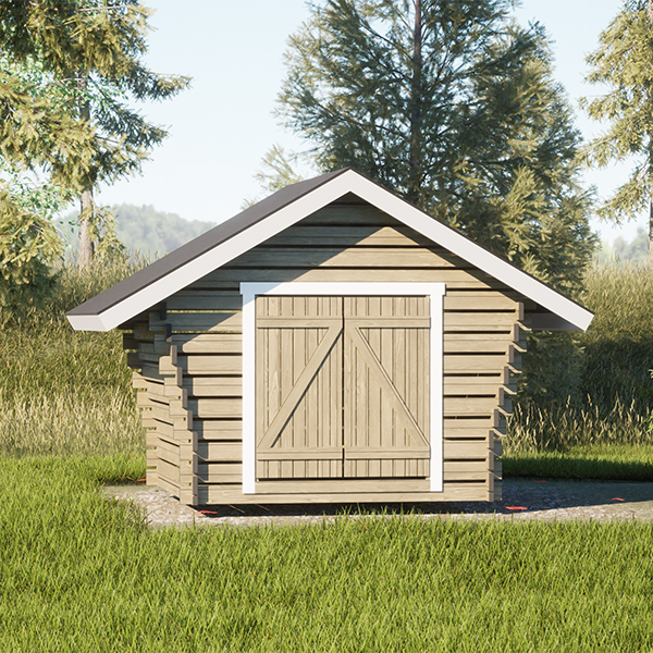 Hirsilato Rako S Pihavarasto 6,3m2 - Hirsiladot ja Pihaladot - 41005026 - 4