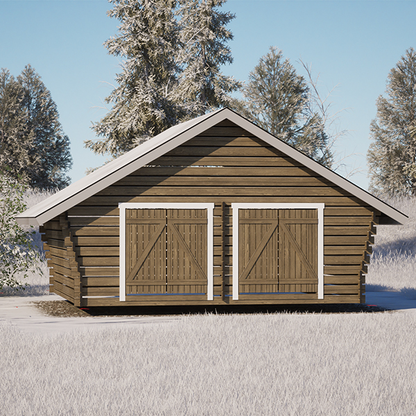 Hirsilato Rako XXL Gårdsförråd 25m2 - Timmerlador - 41005013 - 1