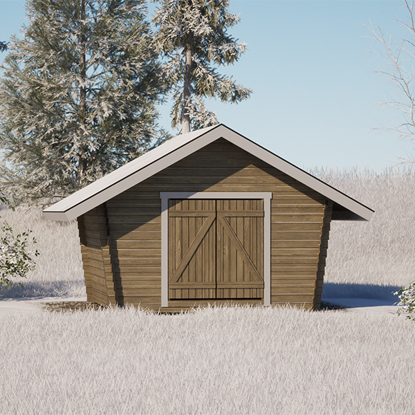 Timmerlada Umpi M Gårdsförråd 10m2 - Timmerlador - 4100530 - 4