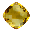 14 mm Checker Board Antique Cushion Drilled Golden Citrine AAA G view 1