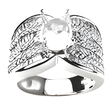 1.32ct Diamond Semi Mounting 14K White Gold view 1