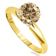 2 Carat Champagne Diamond Ring in 14k Gold view 2