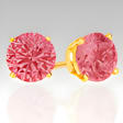 1 Ct Twt Pink Diamond Earrings in 14k white or Yellow Gold view 1