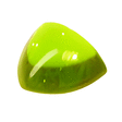 5 mm Trillion Peridot Cabochon in Supefine Grade view 1