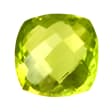 8 mm Checker Board Cushion Green Peridot in AAA Grade view 1