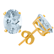 4 Ct Twt Aquamarine Earrings in 14k White or Yellow Gold view 2