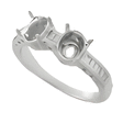 0.21 Ct VS Diamond Semi Mounting 18K White Gold view 1