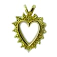 Heart Gold Over Silver Pendant view 1