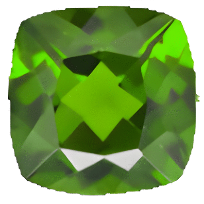 4 mm Cushion Chrome Diopside in AAA Grade