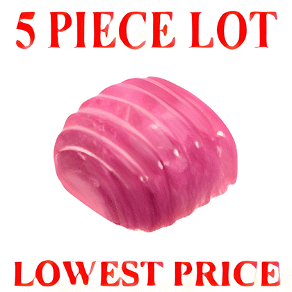 12 mm Cushion Carvings Pink Rubelite Tourmaline 5 pc Lot