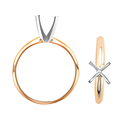 1/4 Ct (4 mm) 14k Gold Solitaire Ring Mounting