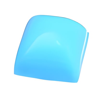 14 mm Cabochon Cushion Blue Turquoise