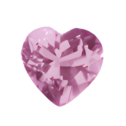 4 mm Heart Pink Sapphire in AA Grade