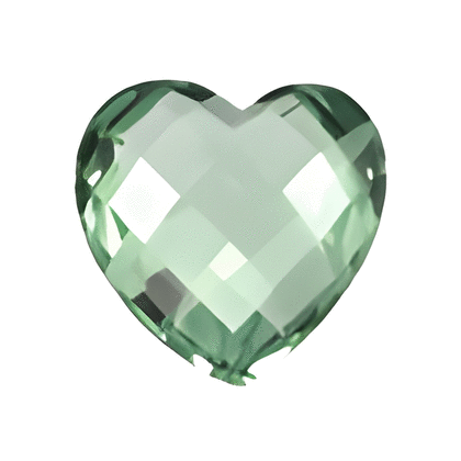 12 mm Heart Shape Green Amethyst (Prasiolite) in AAA Grade