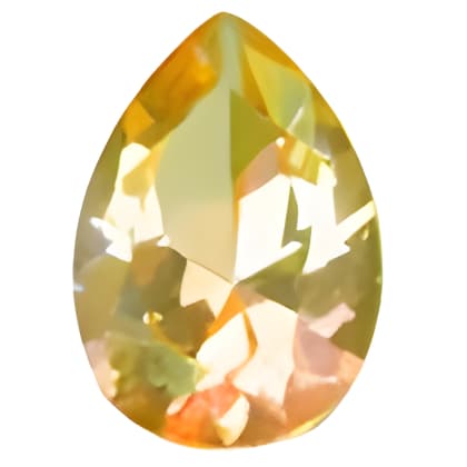 7x5 mm Pear Orange CZ