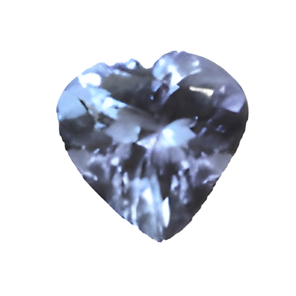 8 mm Heart Tanzanite in Light Grade