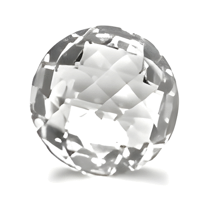 11 mm Round Briolette White Topaz in A Grade