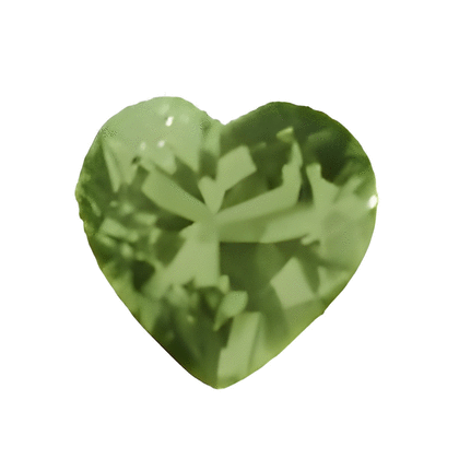 4 mm Heart Green Sapphire AA Grade