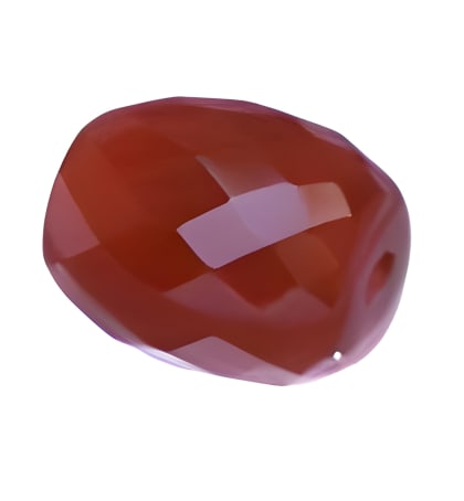 16x10 mm Faceted Drop Red-Orange Carnelian in AAA Grade