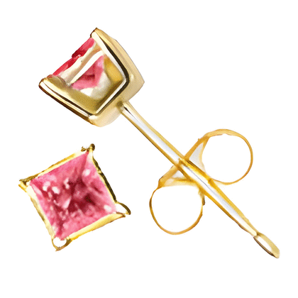 0.60 Ct Twt Pink Diamond Earrings in 14k white or Yellow Gold