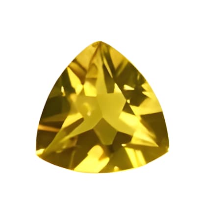 10 mm Trillion Shape Simulated Citrine in Super Fine Grade
