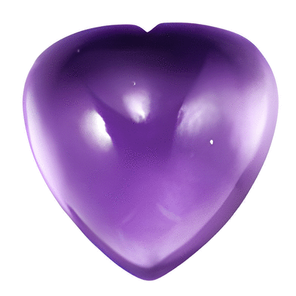 8 mm Heart Amethyst in AA Grade