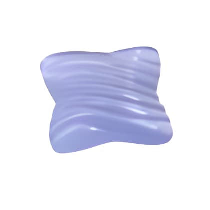 5 mm American blue Cushion  Chalcedony in AAA grade