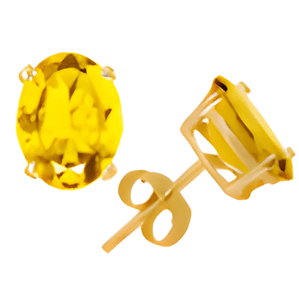 2 Ct Twt Citrine Earrings in 14k White or Yellow Gold