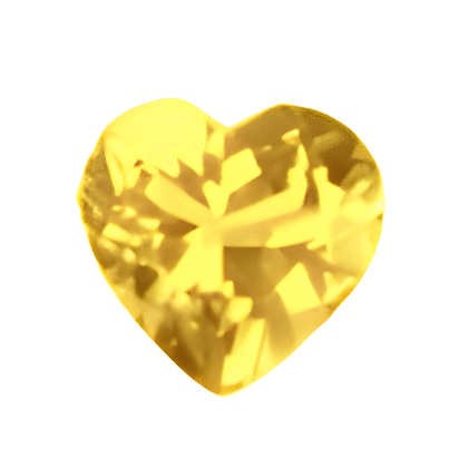 4 mm Heart Yellow Sapphire AA Grade