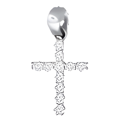 0.17 ct VS Diamond Cross Pendant in 18k White Gold