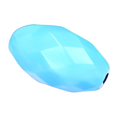 16x9 mm Faceted Bead Blue Turquoise