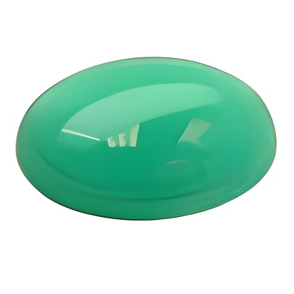 6x4 mm Cabochon Oval Green Chrysoprase  in AAA Grade